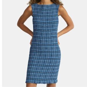 No Boundaries Blue Plaid Smock mini Dress NWT